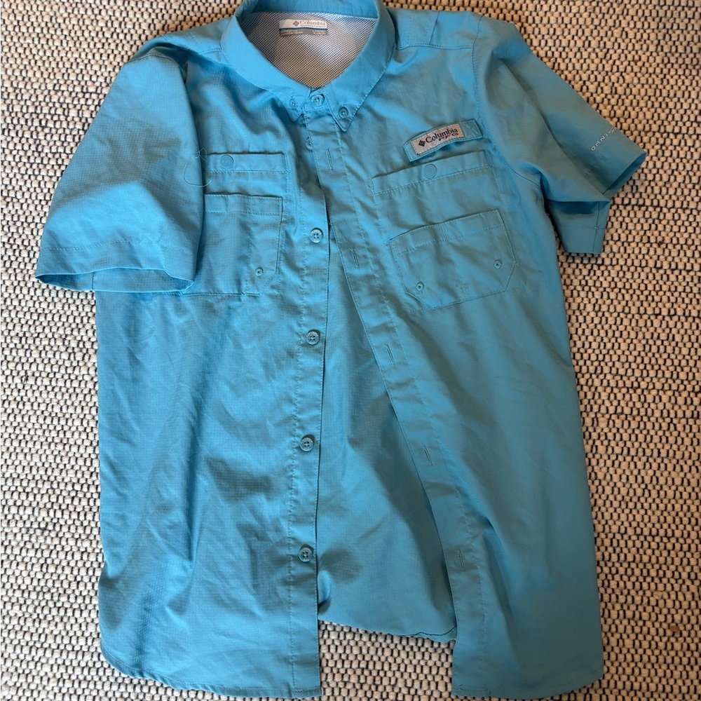 Columbia Kids Turquoise Button-Up Shirt